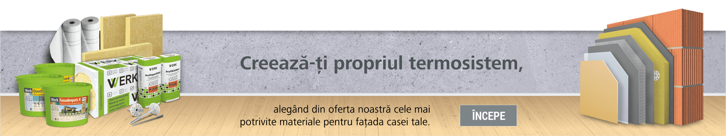 Creeaza-ti propriul termosistem, alegand din oferta noastra cele mai potrivite materiale pentru fatada casei tale